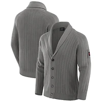 Men's J. Palmer Graphite New York Giants The Playmaker Cardigan Raglan Sweater