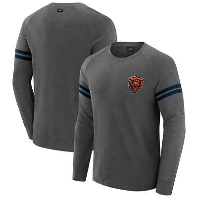 Men's J. Palmer Dark Heather Gray Chicago Bears Players Lounge Raglan Tri-Blend Sweatshirt