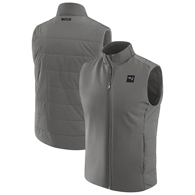 Men's J. Palmer  Graphite New England Patriots Front Office Full-Zip Vest
