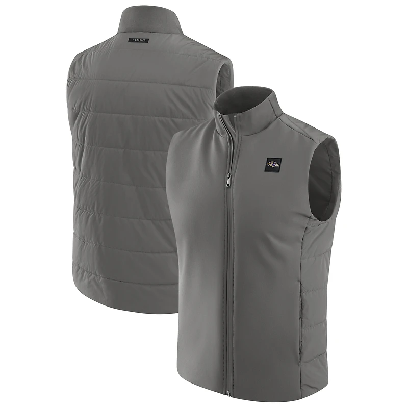 Men's J. Palmer  Graphite Baltimore Ravens Front Office Full-Zip Vest