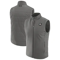 Men's J. Palmer  Graphite Pittsburgh Steelers Front Office Full-Zip Vest