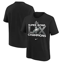 Youth Nike  Black Philadelphia Eagles Super Bowl LIX Champions T-Shirt