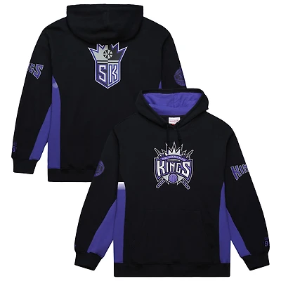 Men's Mitchell & Ness Black Sacramento Kings Hardwood Classics Team Origins Fleece Pullover Hoodie