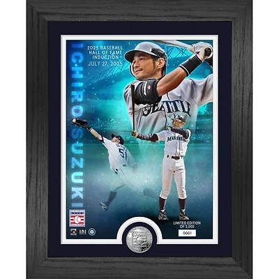 Highland Mint Ichiro Suzuki Seattle Mariners 2025 National Baseball Hall of Fame 13'' x 16'' Silver Coin Photo Mint