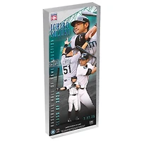 Highland Mint Ichiro Suzuki Seattle Mariners 2025 National Baseball Hall of Fame Commemorative Ticket 3D Art Block