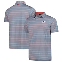 Men's FootJoy  Gray Genesis Invitational ProDry Classic Stripe Lisle Polo