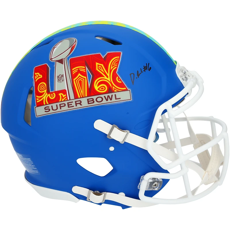DeVonta Smith Philadelphia Eagles Autographed Super Bowl LIX Riddell Speed Authentic Helmet