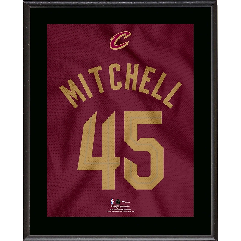 Donovan Mitchell Cleveland Cavaliers 10.5" x 13" Jersey Number Sublimated Player Plaque