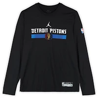 Ron Holland II Detroit Pistons Player-Worn Black NBA Cup Long Sleeve T-Shirt from the 2024-25 NBA Season - Size XL