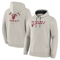 Men's Fanatics Off White Miami Heat Crossover Collection Blocked Shot Premium Pullover Hoodie