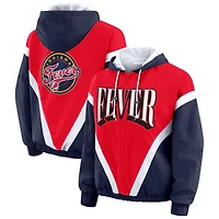 Women's WEAR by Erin Andrews Blue/Red Indiana Fever Colorblock Full-Zip Windbreaker Jacket