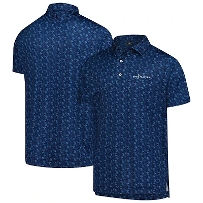 Men's FootJoy  Navy THE PLAYERS ProDry All Over Print Polo