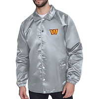 Men's Starter Washington Commanders Retro Logo Raglan Coaches Full-Snap Jacket