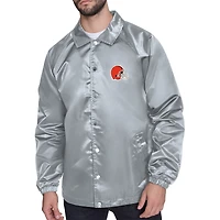 Men's Starter Cleveland Browns Retro Logo Raglan Coaches Full-Snap Jacket