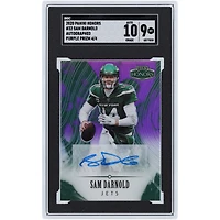 Sam Darnold New York Jets Autographed 2020 Panini Honors Purple Prizm #32 #4/4 SGC Authenticated 9/10 Card