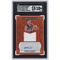 Marcus Sasser Detroit Pistons Autographed 2023-24 Panini Obsidian Electric Etch Orange Flood Rookie Jersey Relic #203 #2/75 SGC Authenticated 10/10 Rookie Card