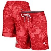 Men's Tommy Bahama Scarlet Ohio State Buckeyes Naples Santiago Palms Board Shorts