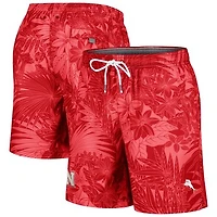 Men's Tommy Bahama Red Nebraska Huskers Santiago Palms Board Shorts