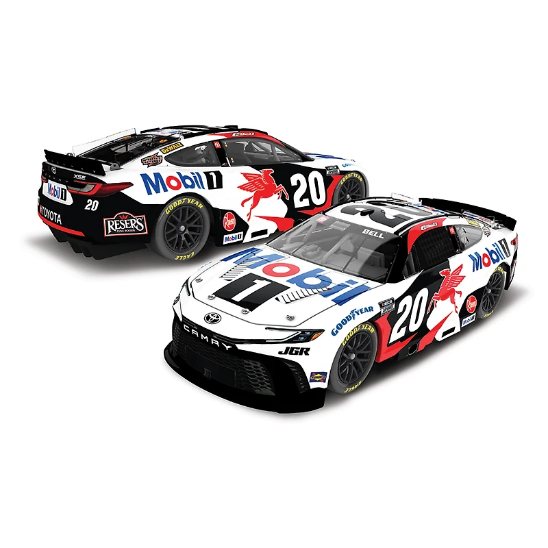 Action Racing Christopher Bell 2025 #20 Mobil 1 1:24 Color Chrome Die-Cast Toyota Camry XSE