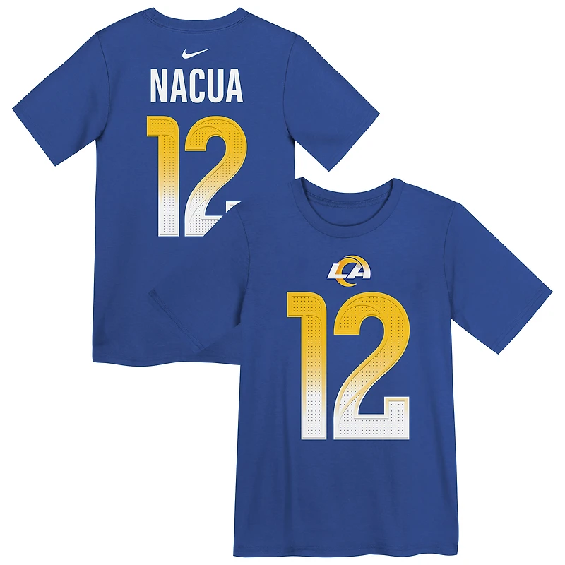 Preschool Nike Puka Nacua Royal Los Angeles Rams Player Name & Number T-Shirt