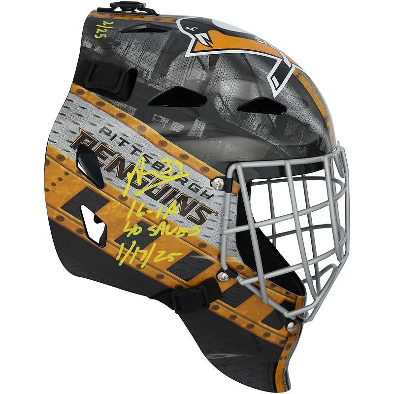 Alex Nedeljkovic Pittsburgh Penguins Autographed Replica Goalie Mask with Multiple Inscriptions - Limited Edition of 25
