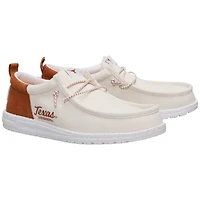 Men's Hey Dude  White/Texas Orange Texas Longhorns Wally Casual Slip-On Shoes