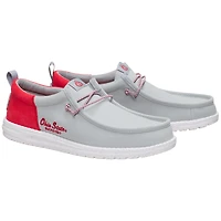 Men's Hey Dude  Gray/Scarlet Ohio State Buckeyes Wally Casual Slip-On Shoes