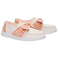 Women's Hey Dude  White/Tennessee Orange Tennessee Volunteers Wendy Bow Casual Slip-On Shoes