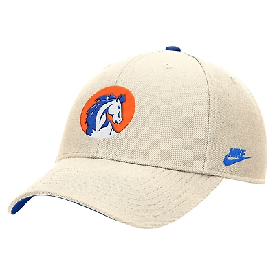 Men's Nike Natural Boise State Broncos Vintage Rise Dri-FIT Adjustable Hat