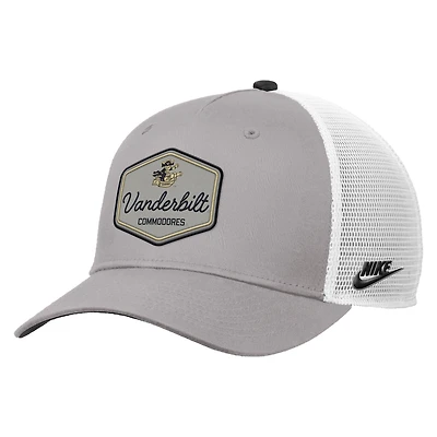 Men's Nike Pewter Vanderbilt Commodores Rise Vintage Adjustable Trucker Hat