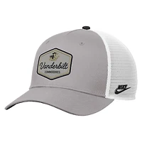 Men's Nike Pewter Vanderbilt Commodores Rise Vintage Adjustable Trucker Hat