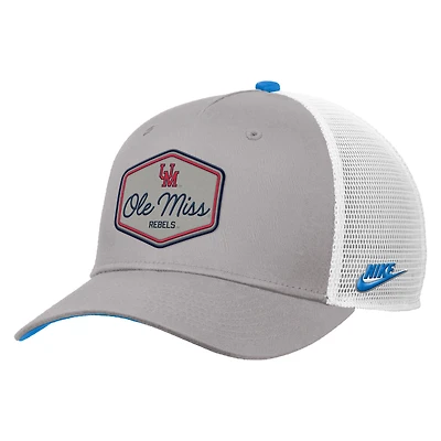 Men's Nike Pewter Ole Miss Rebels Rise Vintage Adjustable Trucker Hat
