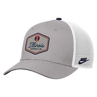 Men's Nike Pewter Illinois Fighting Illini Rise Vintage Adjustable Trucker Hat