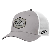Men's Nike Pewter Purdue Boilermakers Rise Vintage Adjustable Trucker Hat