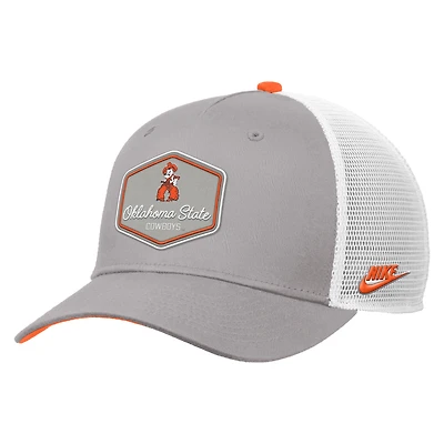 Men's Nike Pewter Oklahoma State Cowboys Rise Vintage Adjustable Trucker Hat