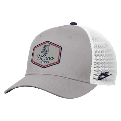 Men's Nike Pewter UConn Huskies Rise Vintage Adjustable Trucker Hat