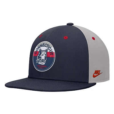 Men's Nike Navy UConn Huskies Vintage Patch Snapback Hat