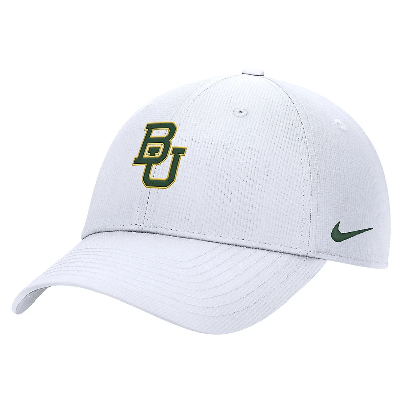 Men's Nike White Baylor Bears 2025 On-Field Club Performance Adjustable Hat