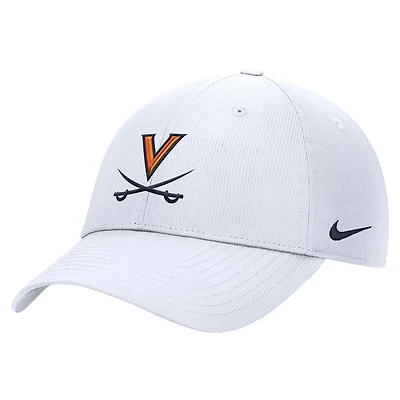 Men's Nike  White Virginia Cavaliers 2025 On-Field Club Performance Adjustable Hat