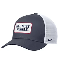 Men's Nike Navy Ole Miss Rebels 2025 On-Field Rise Trucker Performance Adjustable Hat