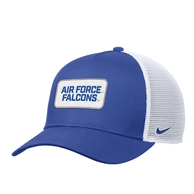 Men's Nike Royal Air Force Falcons 2025 On-Field Rise Trucker Performance Adjustable Hat