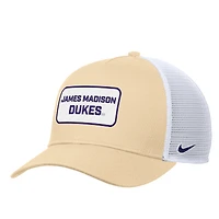 Men's Nike Gold James Madison Dukes 2025 On-Field Rise Trucker Performance Adjustable Hat