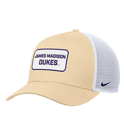 Men's Nike Gold James Madison Dukes 2025 On-Field Rise Trucker Performance Adjustable Hat