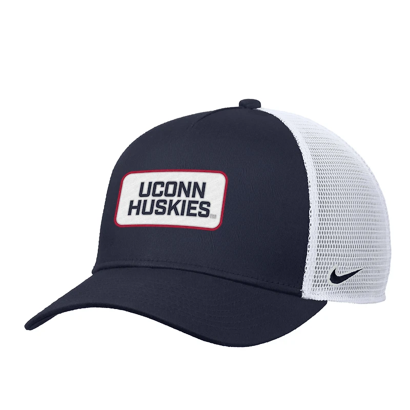 Men's Nike Navy UConn Huskies 2025 On-Field Rise Trucker Performance Adjustable Hat