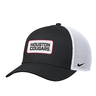 Men's Nike Black Houston Cougars 2025 On-Field Rise Trucker Performance Adjustable Hat