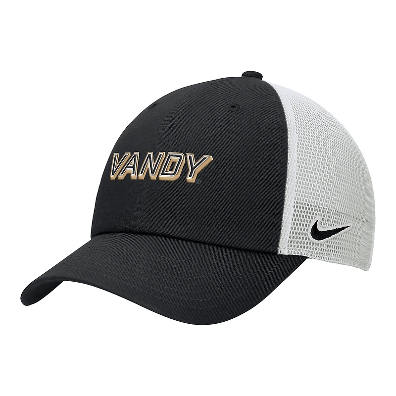 Men's Nike Black Vanderbilt Commodores On-Field Club Adjustable Trucker Hat