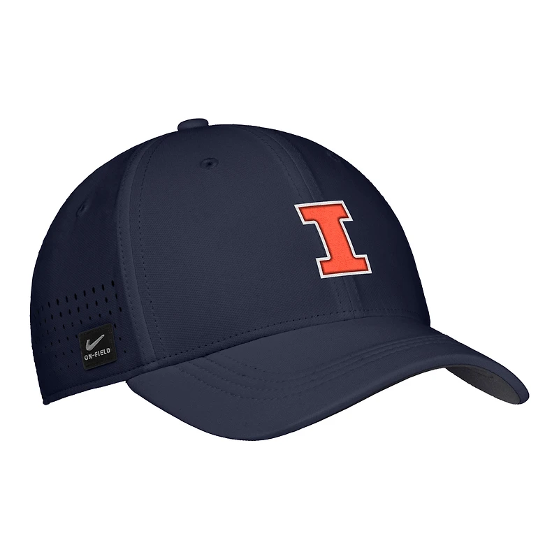 Men's Nike Navy Illinois Fighting Illini 2025 On-Field Performance Flex Hat