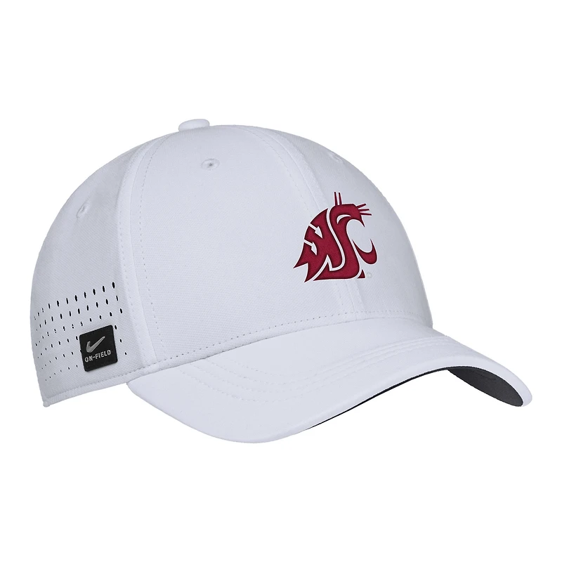 Men's Nike White Washington State Cougars 2025 On-Field Performance Flex Hat