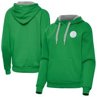 Women's Antigua  Kelly Green Chicago Cubs St. Patrick's Day Victory Pullover Hoodie