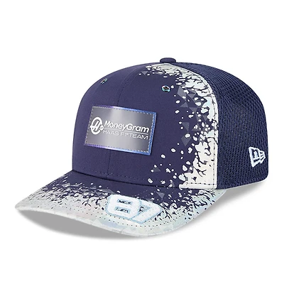 Men's New Era Ollie Bearman Navy Haas F1 Team 2025 Las Vegas Grand Prix Special 9SEVENTY Adjustable Hat